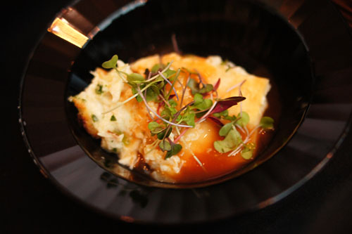 Crab Flan with Lobster Sauce