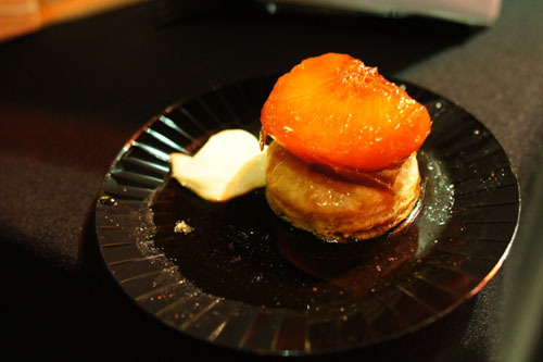 Peach Tart Tatin and Sauternes Sabayon