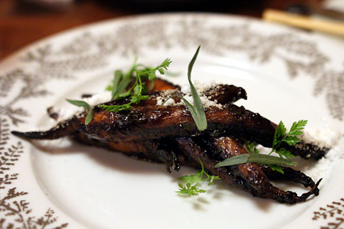 baby CARROTS, fermented black bean, star anise, coconut, tarragon