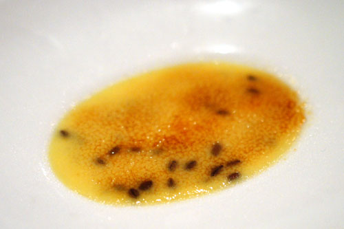 Purple barley crème brulee