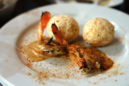 Santa Barbara Prawn, Cinnamon Beurre Blanc, Beignet, Shrimp Powdered Sugar