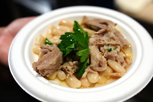 Grilled Pork with Cannellini Beans and Padrón Peppers