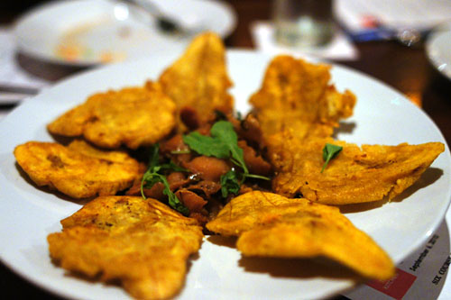 Deep Fried Green Plantains & Conch Lambi