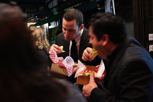 Josh and Bill Eating Tacos