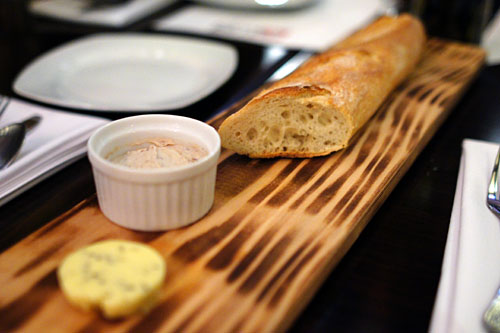 Warm Baguette, Baratte Smoked Butter, Sardine-Laughing Cow Cheese