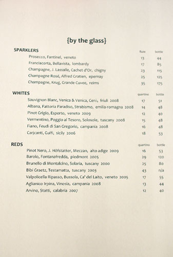 Scarpetta Beverly Hills Wines By The Glass