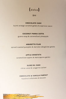 Scarpetta Beverly Hills Dessert Menu