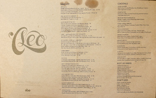 Cleo Menu