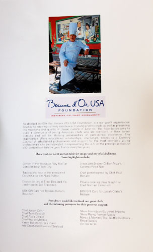 Bocuse d'Or USA Foundation Dinner Description