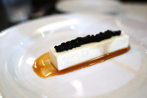 Crème Fraiche Panna Cotta, Caramel, Caviar