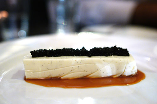 Crème Fraiche Panna Cotta, Caramel, Caviar