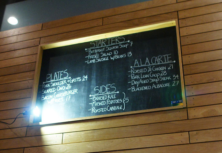 Salt's Cure Menu Board