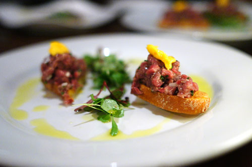 Beef Tartar Crostini