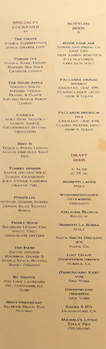 Fraiche Beverage Menu