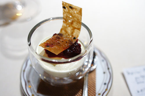 Sour Cream Semifreddo with Spiced Cranberry