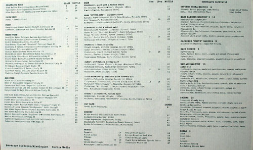 Aburiya Toranoko Beverage Menu