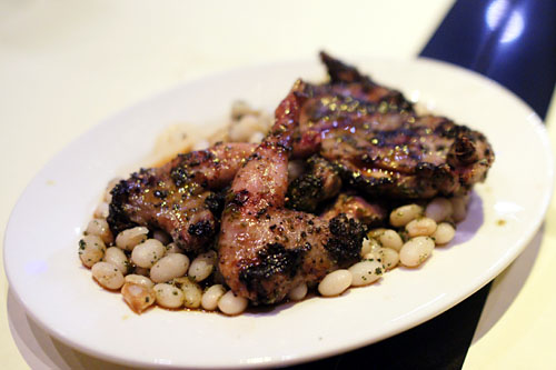 grilled QUAIL WITH SAGE AND WHITE BEANS