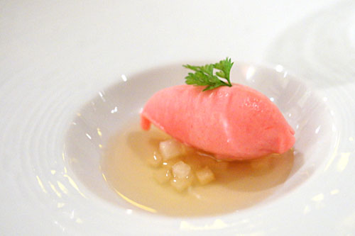 Pear-Rhubarb Sorbet with Jasmine Tea