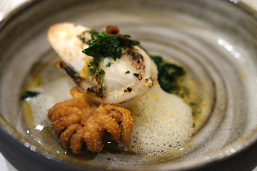 Seafood-Stuffed Sepia with Shellfish Foam