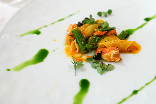 Hand-Rolled Garganelli with Maine Lobster & Spring Rapini