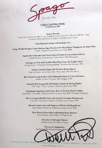 Spago Chef's Tasting Menu