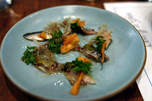 Sardine Escabeche, Parsnip, Habanero