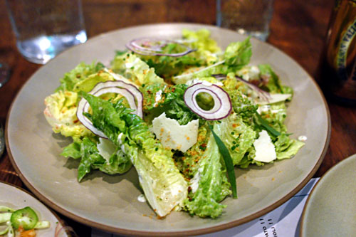 Lettuces, Creamy Herb Dressing, Red Onion, Croutons, Pepato