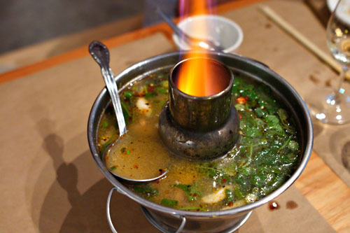 hot pot tom yum shrimp soup
