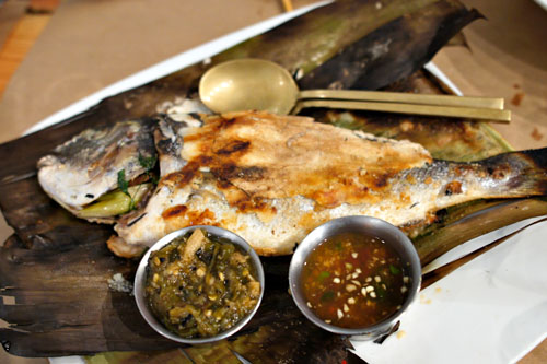 salt-crusted sea bream