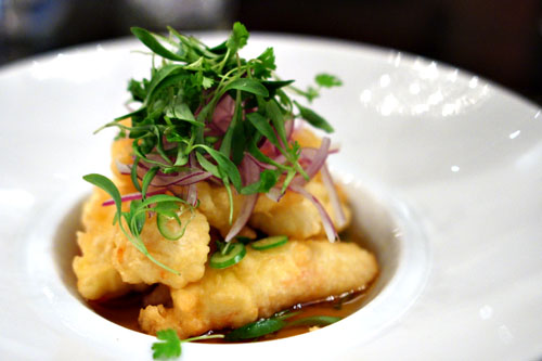 King Crab Tempura with Amazu Ponzu Sauce