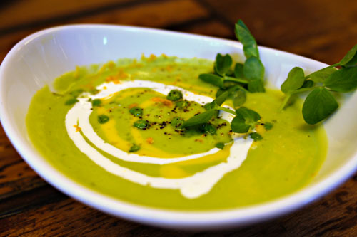 CHILLED ENGLISH PEA SOUP