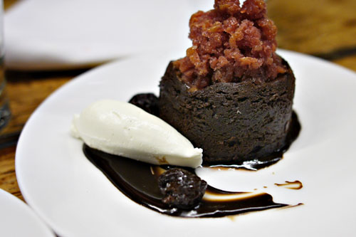 CHOCOLATE CHERRY PUDDING CAKE