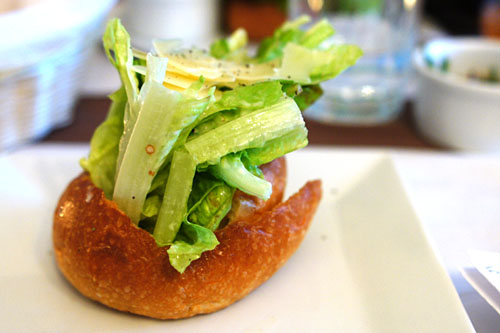 Mixed Romaine Lettuces/ Home-Made Caesar Dressing/ Parmigiano Reggiano/ Crouton.