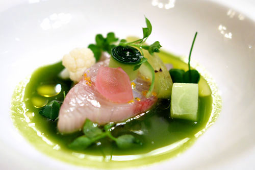 pickles, yellow tail, horseradish, chickweed