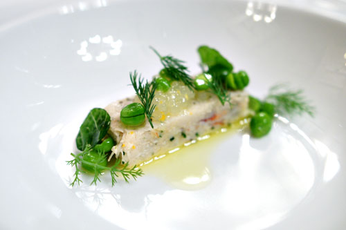 english peas, dungeness crab, lemon balm & dill