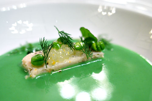 english peas, dungeness crab, lemon balm & dill