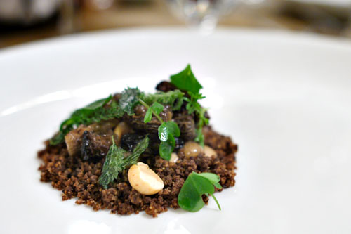 pacific northwest morels, hazelnuts & pine