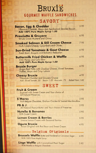 Bruxie Menu