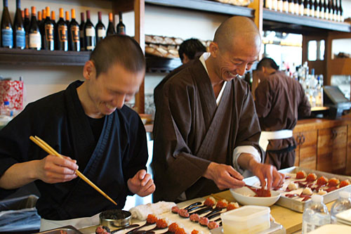 Hiro-san and Ken-san prepping