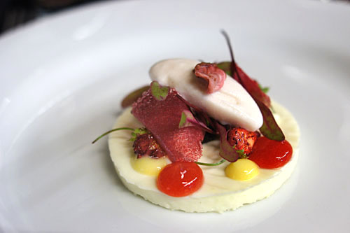 Sakura Cream, Black Okinawa Sugar, Alpine Strawberry, Cherry Blossom-Yogurt Sorbet