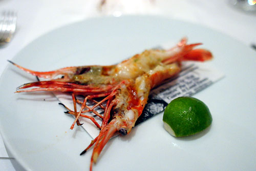 anticuchos of santa barbara spot prawns with yuzu koshu