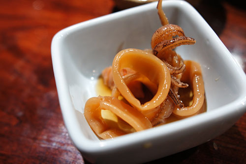 Soy-Marinated Raw Squid