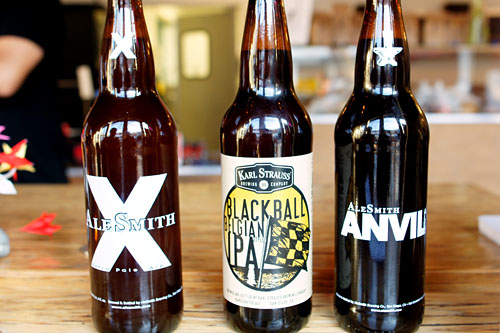 AleSmith X, Karl Strauss Blackball Belgian IPA, Anvil Ale ESB