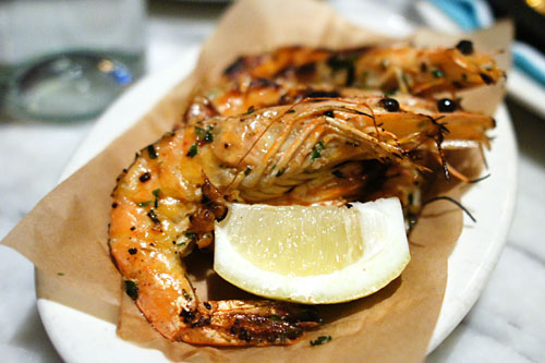 Wood Roasted 'Peel n Eat' Prawns with Garlic, Chili, Parsley & Lemon