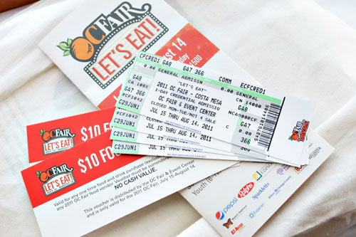 OC Fair Tickets and Food Vouchers