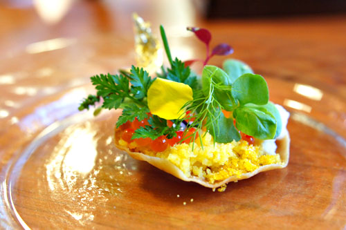 eggs: roe flatbread