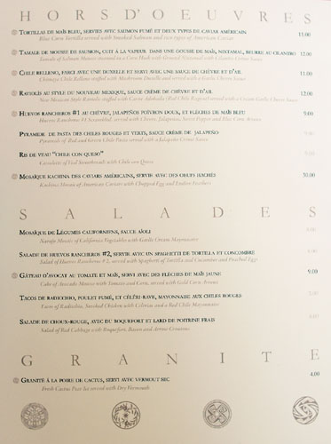 Saint Estèphe at Rivera Menu