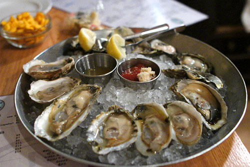 Oysters on half shell