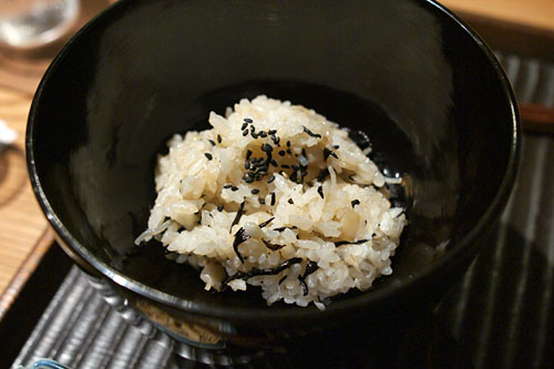Hijiki Rice with Black Sesame and Konnyaku
