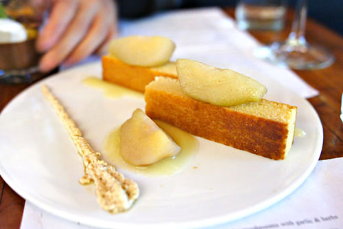 Pear Clafoutis with coffee cream